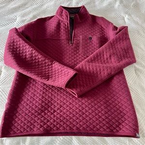 Mens Eddie Bauer Maroon Quilted Quarter Zip
